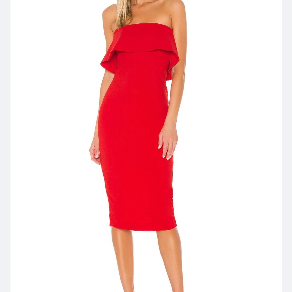 NBD Astro Strapless MIDI Dress